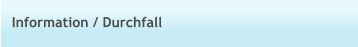 Information / Durchfall